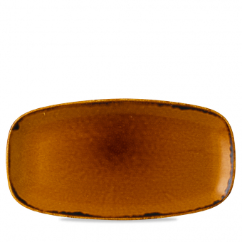 Dudson Harvest Brown Chef´s Oblong Platte 35,5 x 18,9 cm 