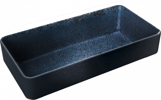 Schale rechteckig stapelbar tief 18 x 9 cm Nara Schwarz Playground 