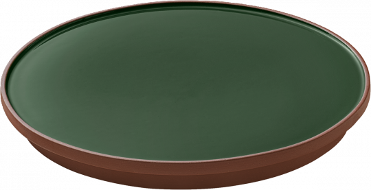 Teller flach rund coup 16 cm Jardim Green Glaze Playground 