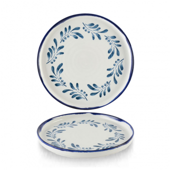 Dudson Harvest Mediterranean Blue Teller mit Rand 21 cm 