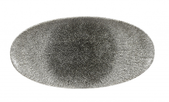 Churchill Studio Prints Raku Quartz Black Platte oval 29,9 x 15 cm ab 480 Stück