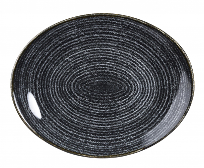 Churchill Studio Prints Homespun Charcoal Black Platte oval coupe 27 x 22,9 cm ab 240 Stück