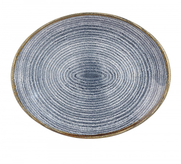 Churchill Studio Prints Homespun Slate Blue Platte oval 31,7 x 25,5 cm ab 60 Stück