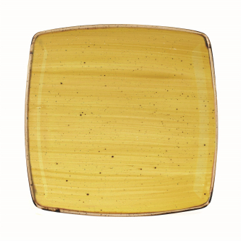 Churchill Stonecast Mustard Seed Yellow Teller quadratisch flach 26,8x26,8cm ab 72 Stück
