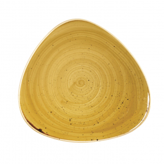 Churchill Stonecast Mustard Seed Yellow Teller flach dreieckig 31,1cm 