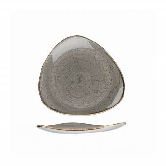 Churchill Stonecast Peppercorn Grey Teller flach dreieckig 19,2cm ab 60 Stück