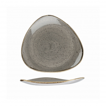 Churchill Stonecast Peppercorn Grey Teller flach dreieckig 26,5cm ab 144 Stück