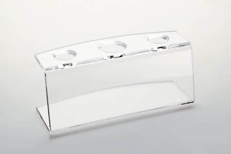 Eistütenhalter Plexi Stöckel 2 x 31 mm, 2 x 26 mm, 270 x 95 mm, Höhe 85 mm